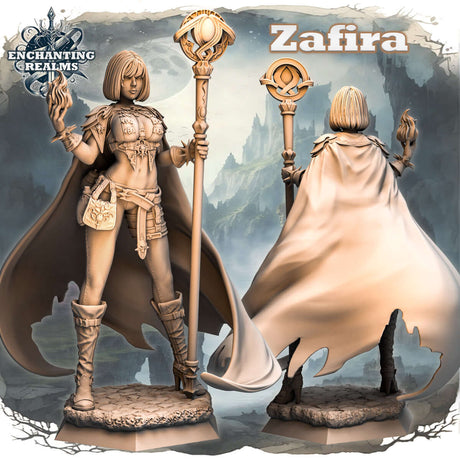 Zafira Magierin Miniatur bemalbar 75mm
