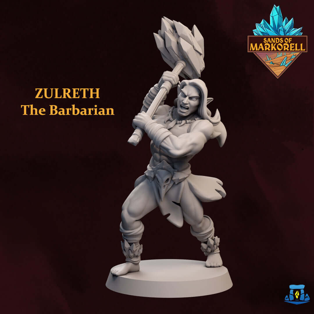 Zulreth: Tabletop Miniatur für D&D - Der Barbar