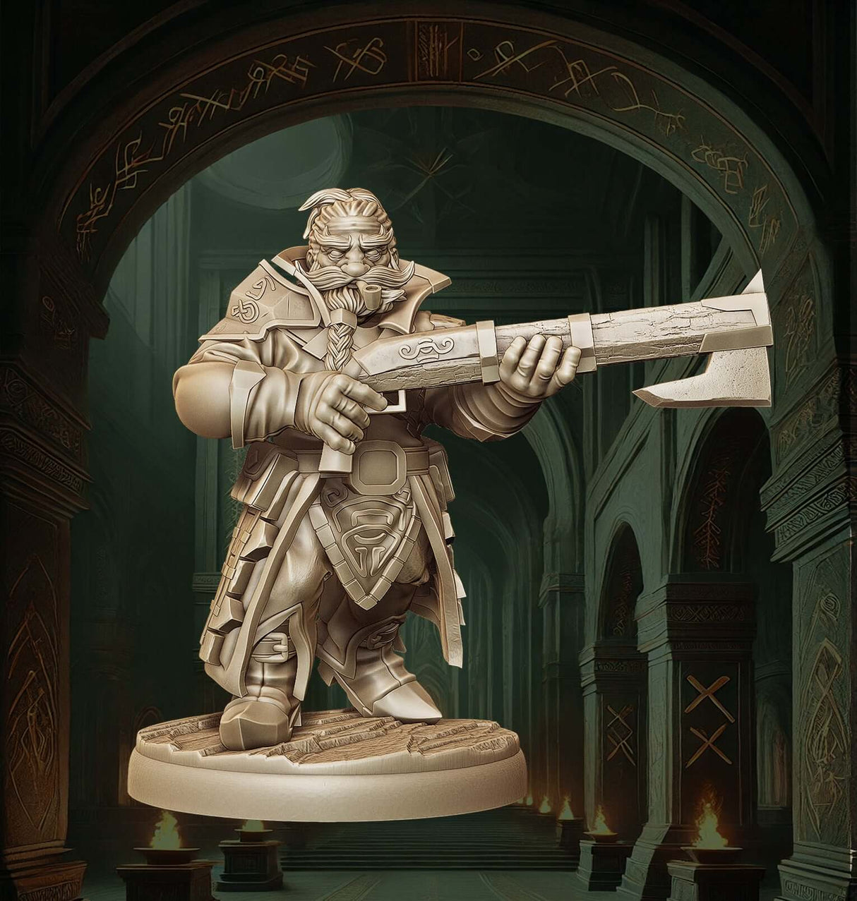 Tabletop-Figur Zwergen-Schütze mit präziser Armbrust
