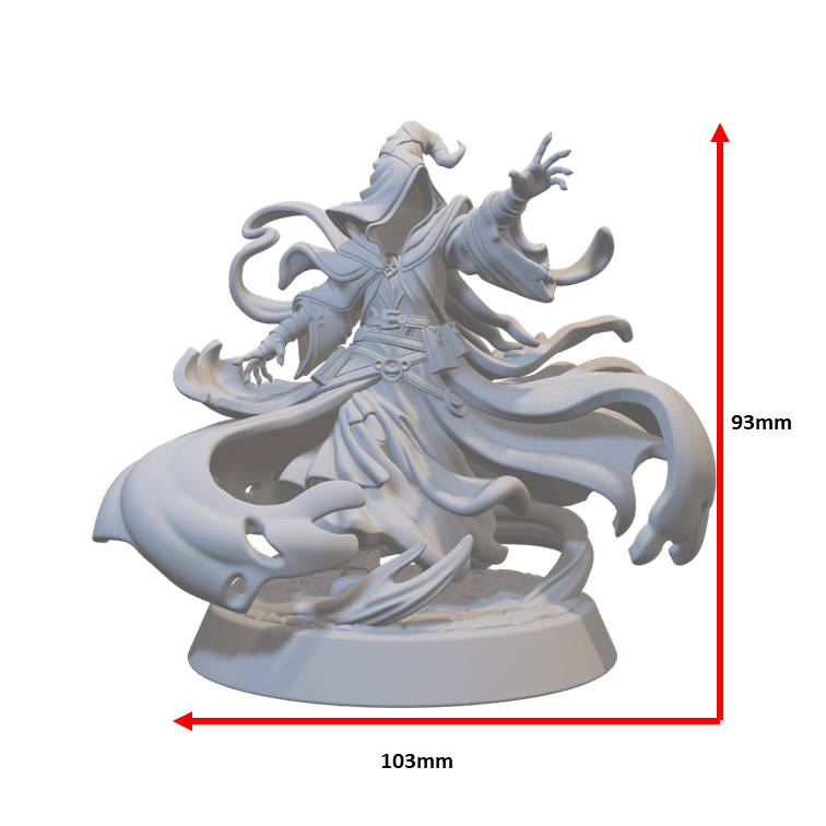 Voidcaller bemalbare Tabletop Figur mit Abmessung