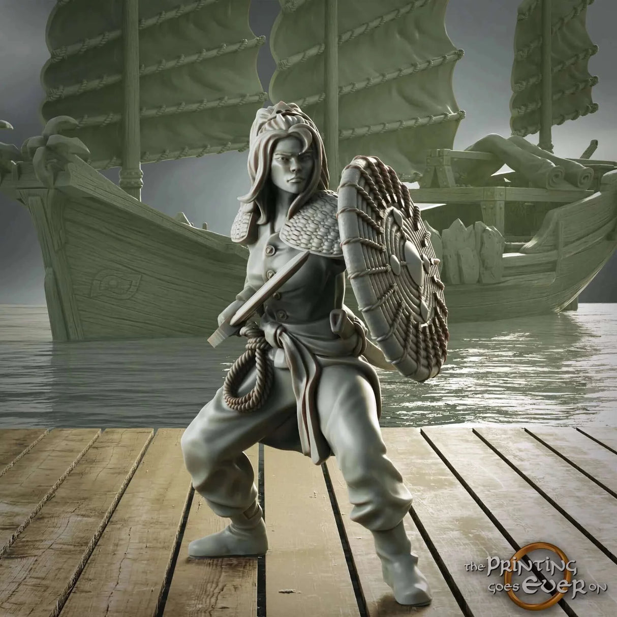 Pirate Guardian Miniatur - Wachsamer Tabletop Miniatur eines Piratenwächters