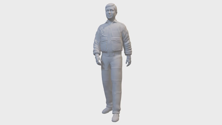 Helikopter-Pilot 3D Miniaturfigur