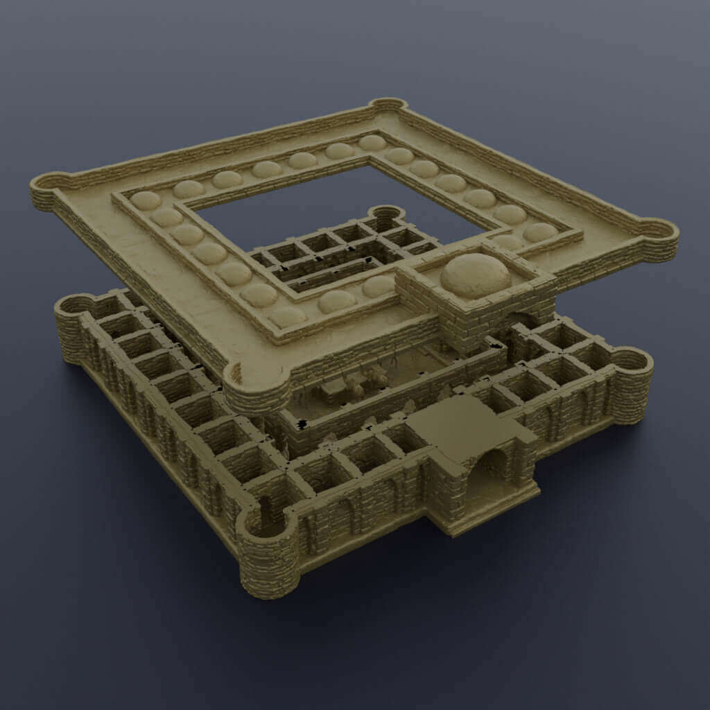 Wüstenkarawanserei mit Abmessungen L600xB573xH140mm für epische Tabletop-Schlachten