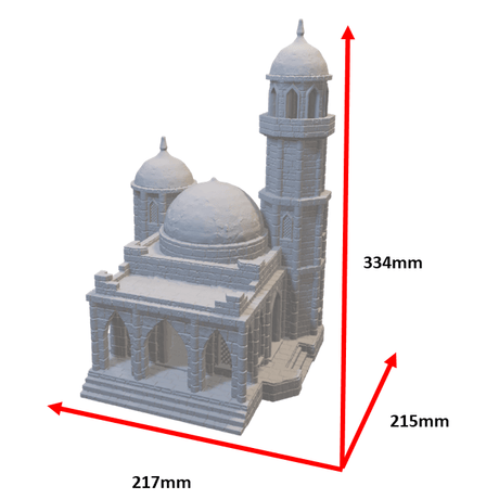 Kleine Wüstenmoschee in 28 MM Maßstab für Tabletop-Spiele