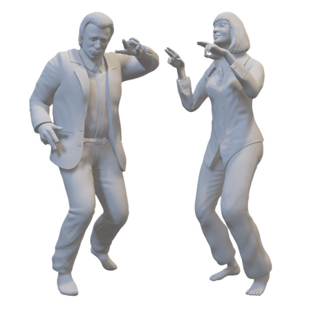 Badass Hitman" and "Femme Fatale" 3D-Druck-Miniaturen